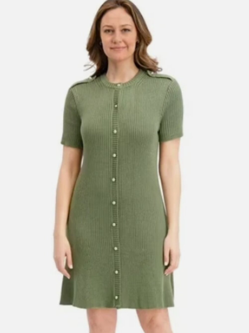 French Connection Women's Mini Sweater Dress Size XXL Olive